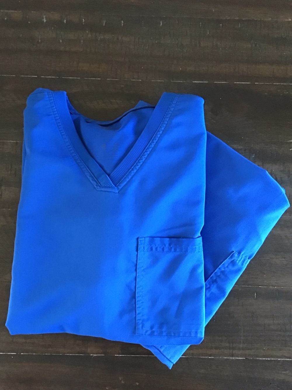 Large Dickies Royal Blue V-Neck Scrub Set